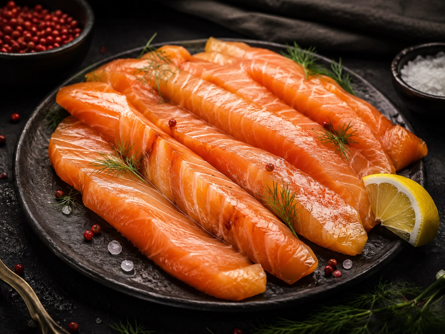 Premium Atlantic Salmon Belly Strips – Cold Smoked